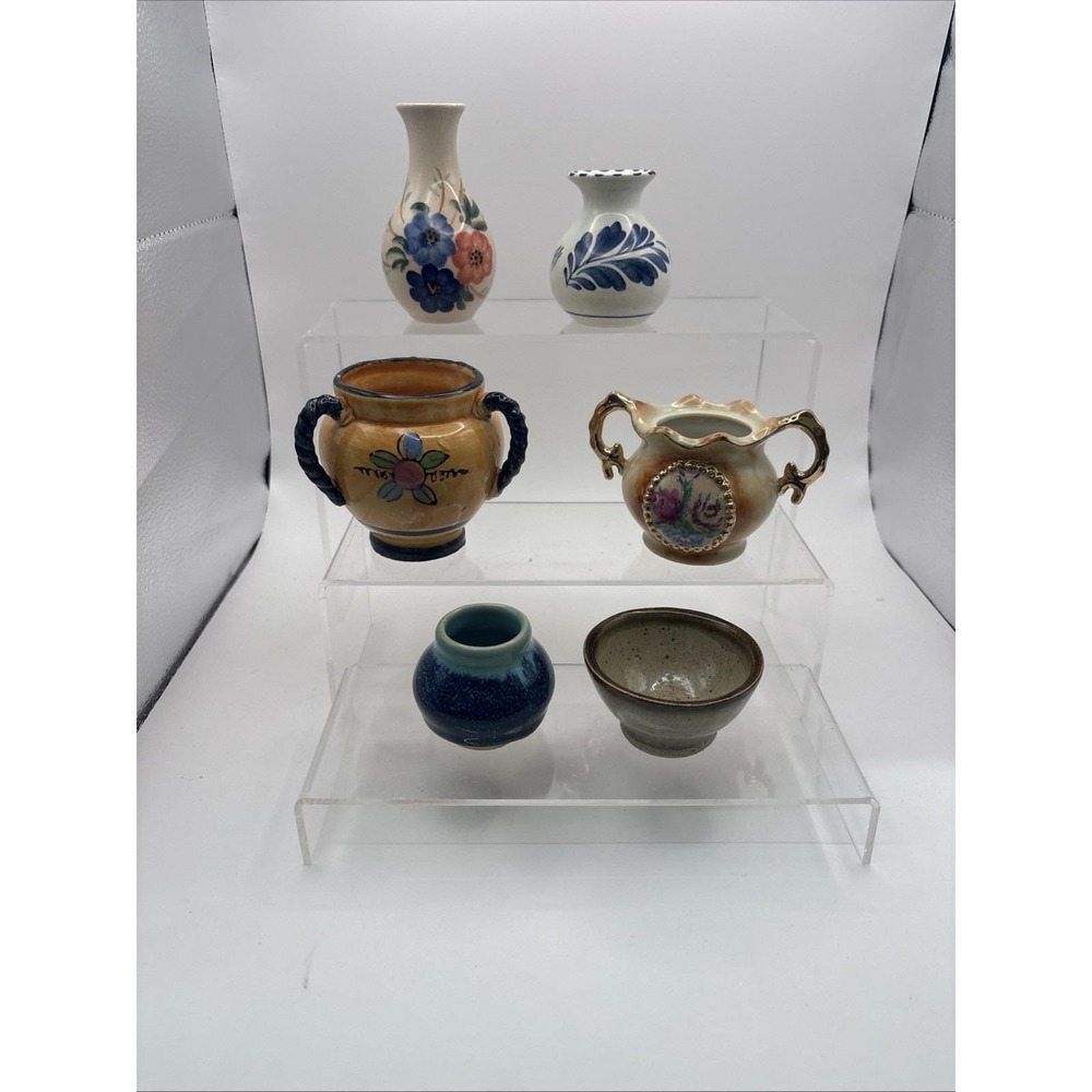 Vtg~Lot of 6~Mini Vases and Bowls/Trinket Dishes